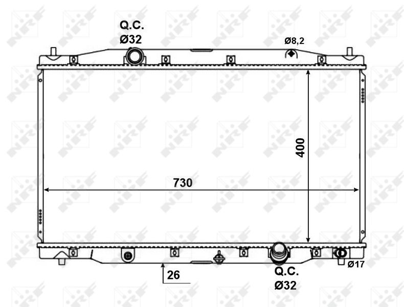 NRF 58457 Radiator, engine cooling