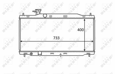 Radiator, engine cooling NRF 58458