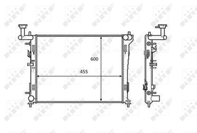 Radiator, engine cooling NRF 58462
