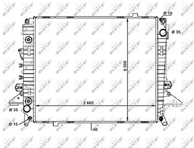 Radiator, engine cooling NRF 58463
