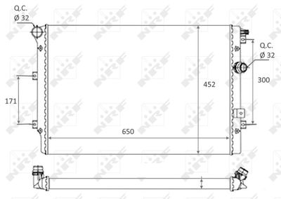 Radiator, engine cooling NRF 58464