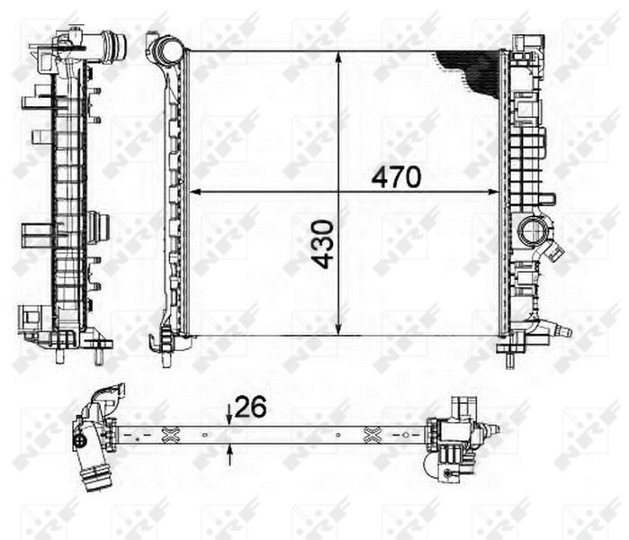 NRF 58476 Radiator, engine cooling