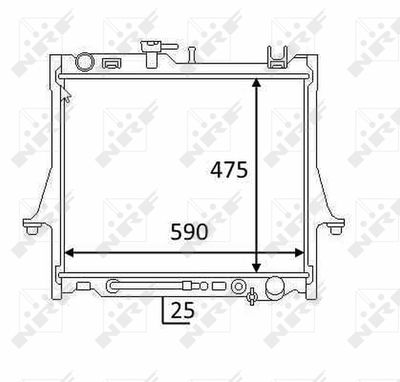 Radiator, engine cooling NRF 58480