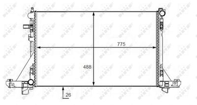 Radiator, engine cooling NRF 58481