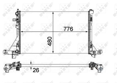 Radiator, engine cooling NRF 58482A