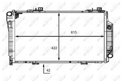 Radiator, engine cooling NRF 58483