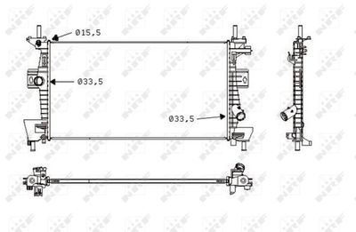 Radiator, engine cooling NRF 58487