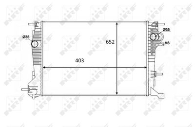 Radiator, engine cooling NRF 58488