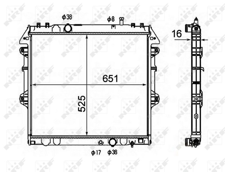 NRF 58491 Radiator, engine cooling