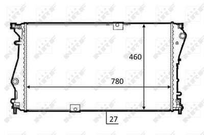 Radiator, engine cooling NRF 58498