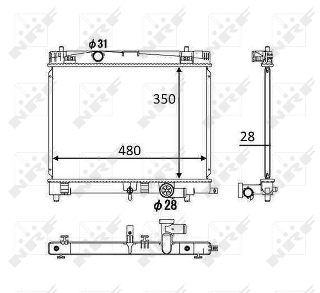NRF 58501 Radiator, engine cooling
