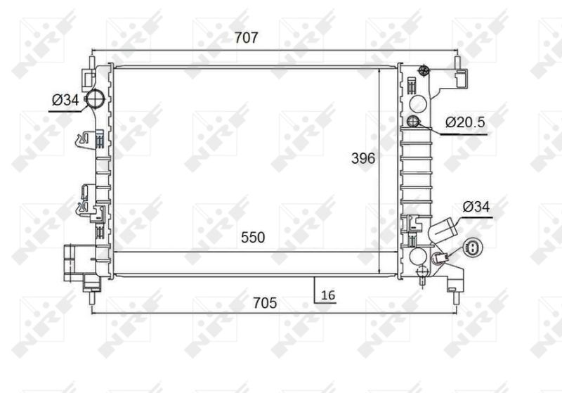 NRF 58504 Radiator, engine cooling