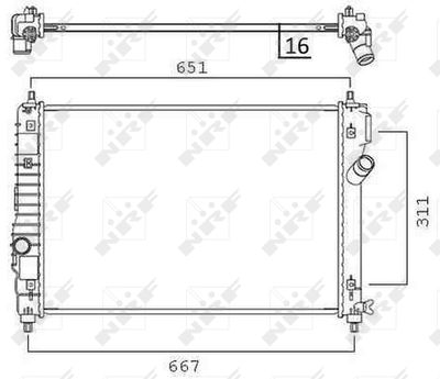 Radiator, engine cooling NRF 58505