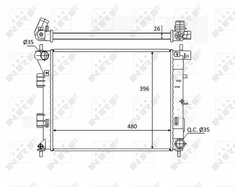 NRF 58522 Radiator, engine cooling