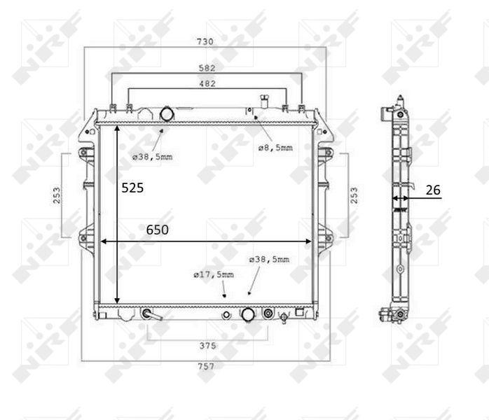 NRF 58534 Radiator, engine cooling