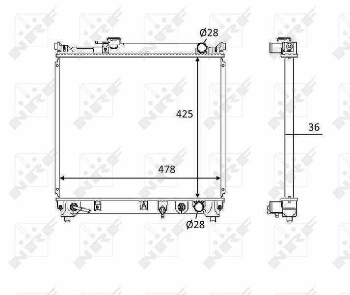 NRF 58536 Radiator, engine cooling