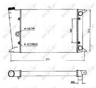 Radiator, engine cooling NRF 58552