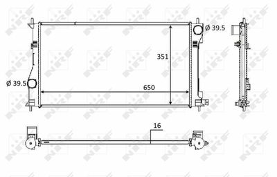 Radiator, engine cooling NRF 58558
