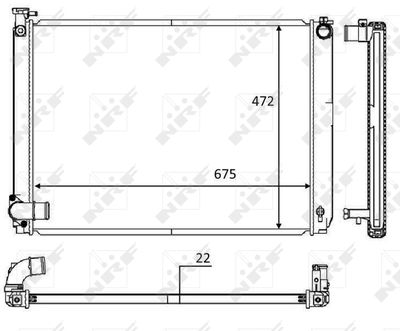 Radiator, engine cooling NRF 58604