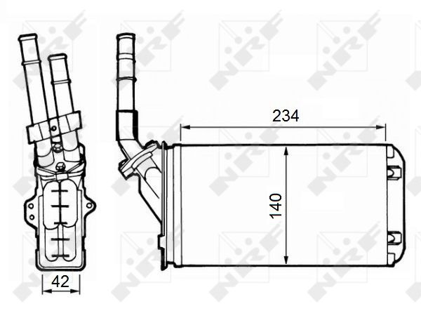 NRF 58643 Heat Exchanger, interior heating