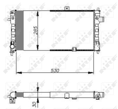 Radiator, engine cooling NRF 58675