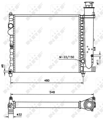 Radiator, engine cooling NRF 58678