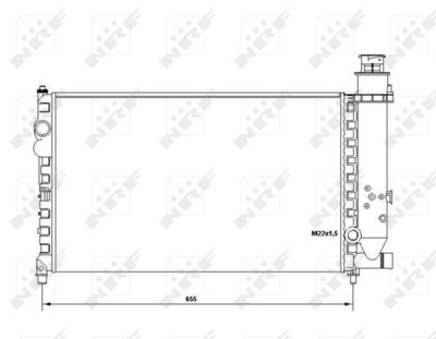 Radiator, engine cooling NRF 58683