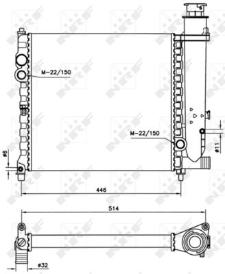 Radiator, engine cooling NRF 58714
