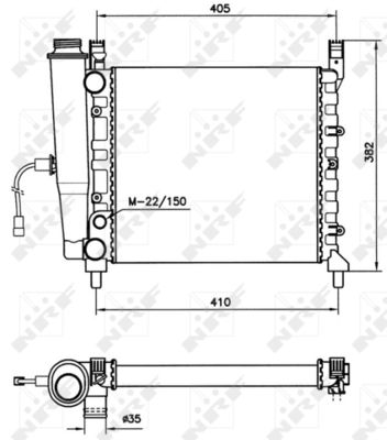 Radiator, engine cooling NRF 58731