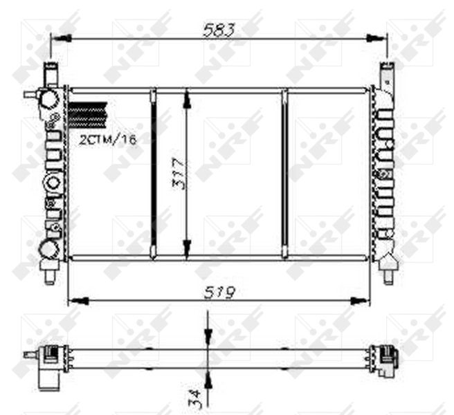 NRF 58732 Radiator, engine cooling