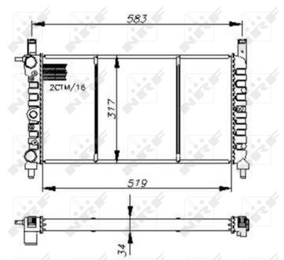 Radiator, engine cooling NRF 58732