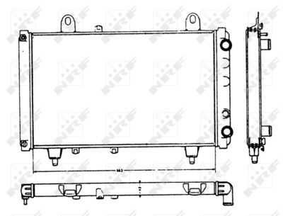 Radiator, engine cooling NRF 58749