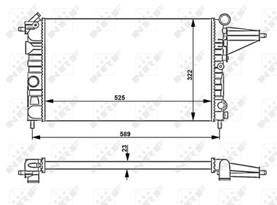 Radiator, engine cooling NRF 58775