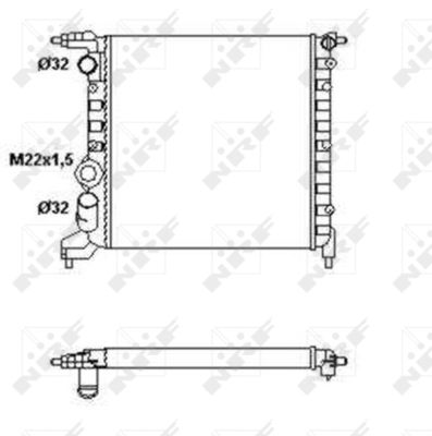Radiator, engine cooling NRF 58783