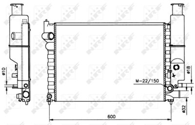 Radiator, engine cooling NRF 58802