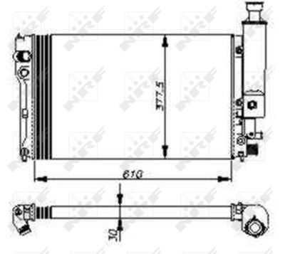 Radiator, engine cooling NRF 58805