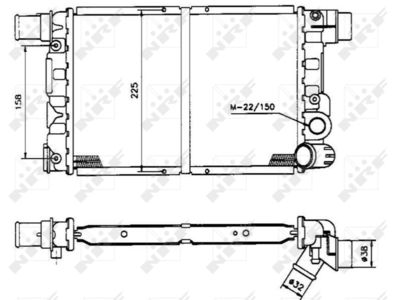 Radiator, engine cooling NRF 58844