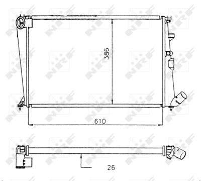 Radiator, engine cooling NRF 58914