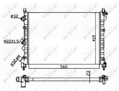 Radiator, engine cooling NRF 58943A