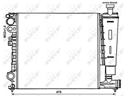 Radiator, engine cooling NRF 58959