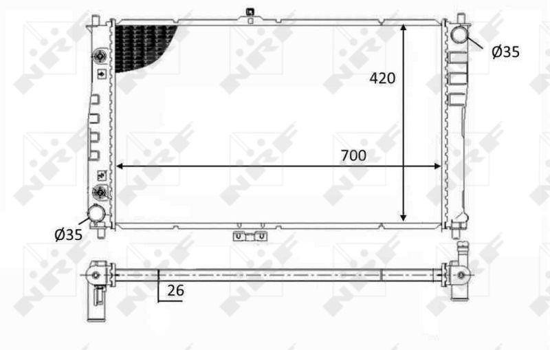 NRF 59019 Radiator, engine cooling