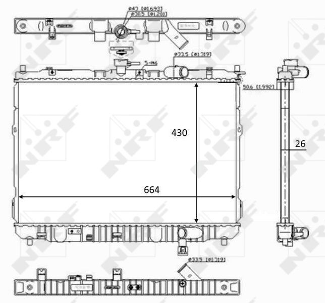 NRF 59046 Radiator, engine cooling