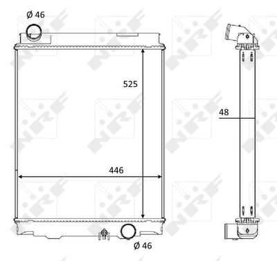 Radiator, engine cooling NRF 59053