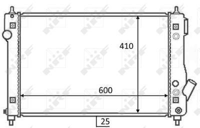 Radiator, engine cooling NRF 59054