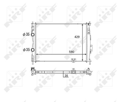 Radiator, engine cooling NRF 59061