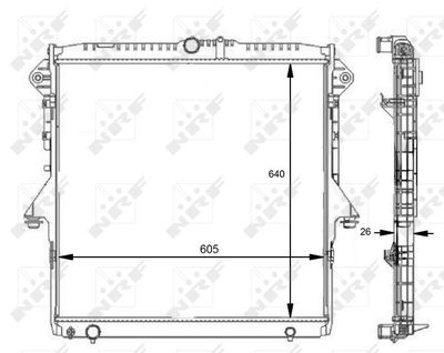 Radiator, engine cooling NRF 59074