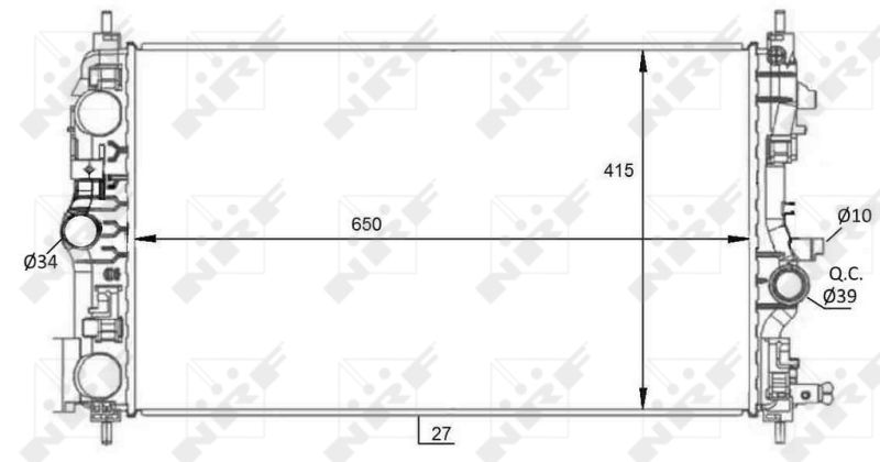 NRF 59076 Radiator, engine cooling