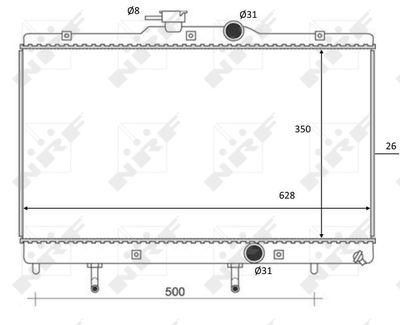 Radiator, engine cooling NRF 59078