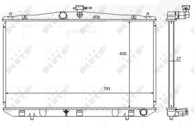 Radiator, engine cooling NRF 59081