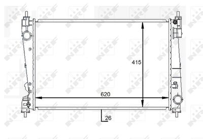 Radiator, engine cooling NRF 59084